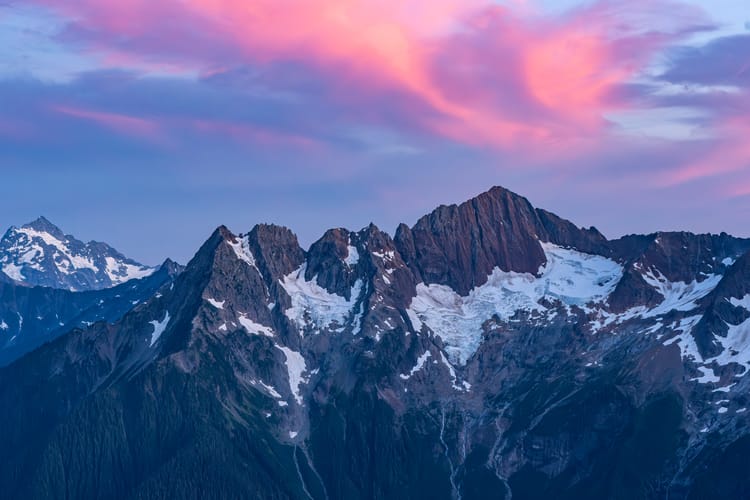 American Border Peak 🌄 as seen from Mount MacFarlane