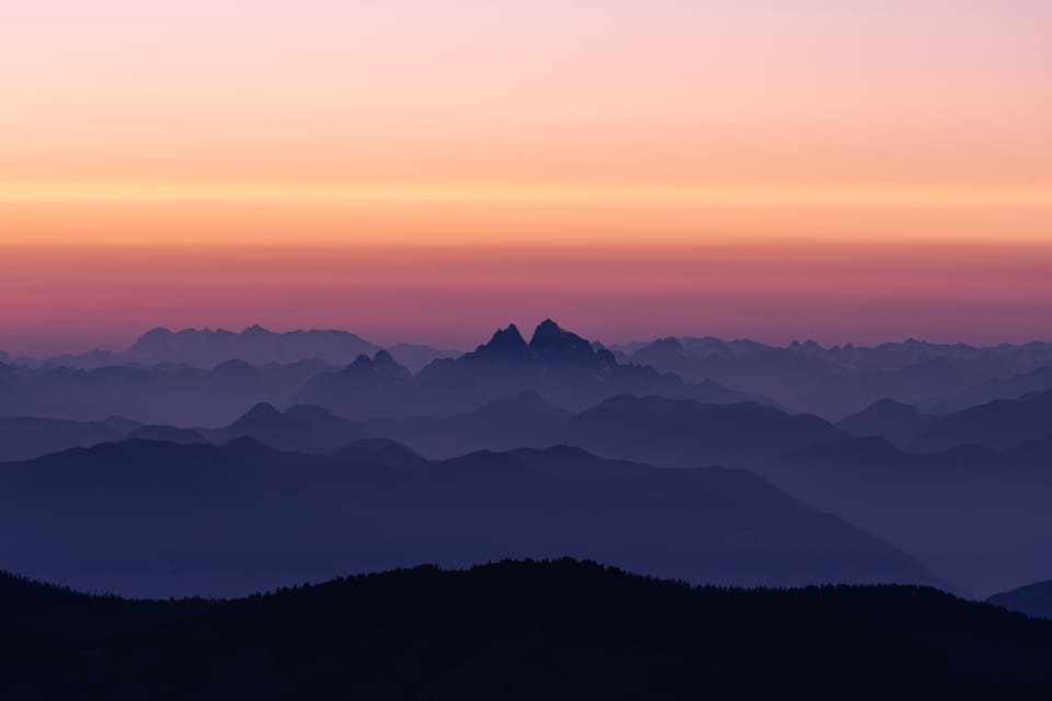 Mystery Peak as seen from Mount Macfarlane